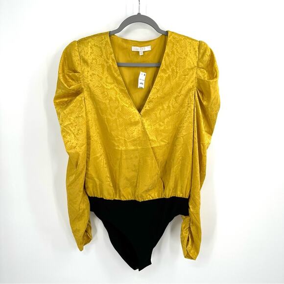 Wayf Sav jacquard snakeskin bodysuit Size L - Picture 2 of 11